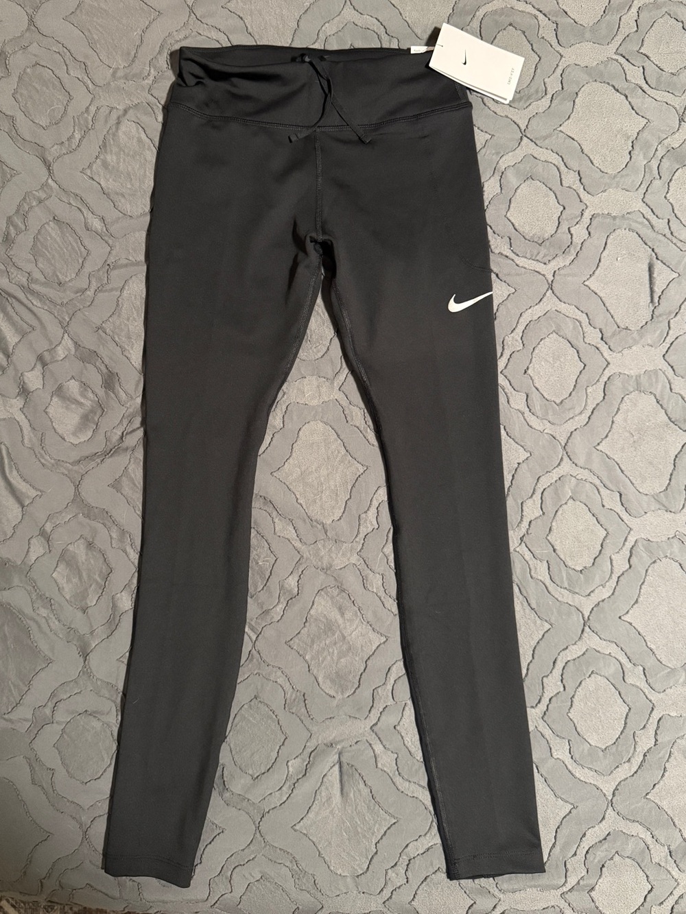NWT Nike Fast Dri-Fit Mid Rise Full Length Drawstring Leggings, Women’s S